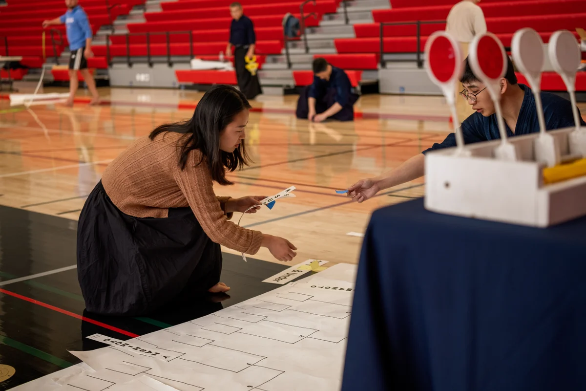 Tournament setup underway at Burlingame High School